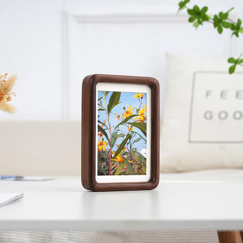 源装头工厂实木台卯相内外圆角框内外圆角相框摆复古黑胡桃榫木裱