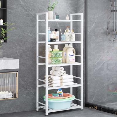 收纳架免打孔洗手间厕所卫生间洗漱台淋浴房浴室分层落地置物架