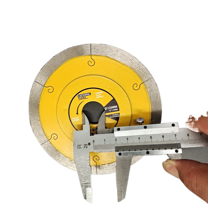 超薄125mm瓷砖陶瓷岩板微晶石金刚石热压O激光切割槽锯片带法兰