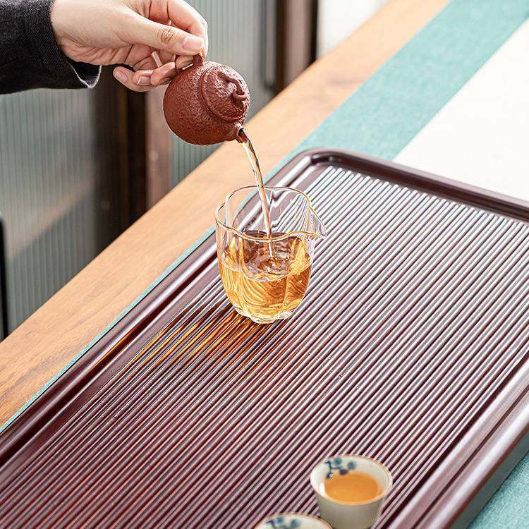 IYR7新款茶具整块茶盘电木一体排水实木泡茶托盘家用轻奢茶桌