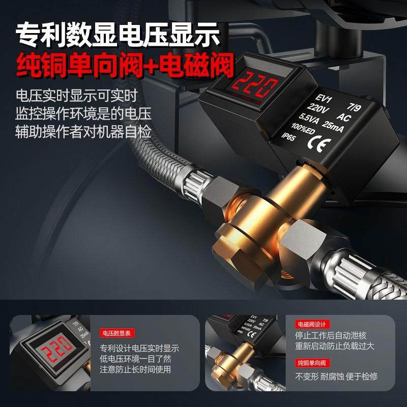 伏低音空压机木小工喷漆空气压缩机用型大功虎率家1300无油打气泵