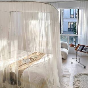 2DSY-806025新款U型装易安蚊帐不加伸缩锈钢厚支架三开门落地公主