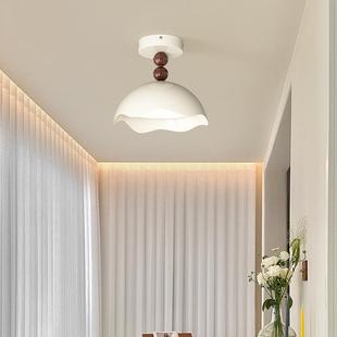 奶过风阳台灯简约中创意玄关道走廊灯全光谱护眼古风986蛋油壳吸