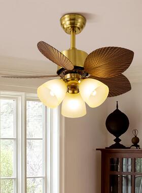 A卧室风扇灯2025新款BS芭蕉叶802扇叶简约客厅餐复房古间厅吊扇灯