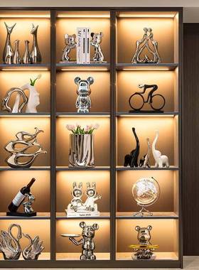 轻奢高酒柜JXGY-6装饰艺品摆件现代客厅办公工室书档柜家居软装套