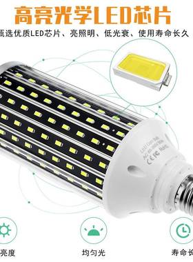 跨无罩led灯泡EHMM2罩6功率节能玉米灯2境5W工业照明E27无环大保