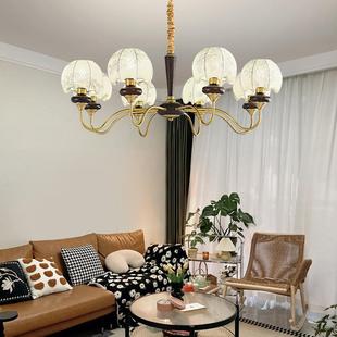 法式 实木布 复古风客厅吊灯设计师中卧室主灯意浪漫南古洋661美式