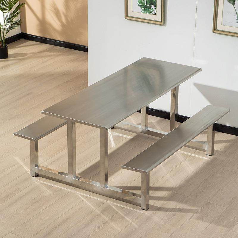 食堂餐桌椅组合不校学学生员工工厂饭堂4人6人8人位ZFLD-1钢锈连