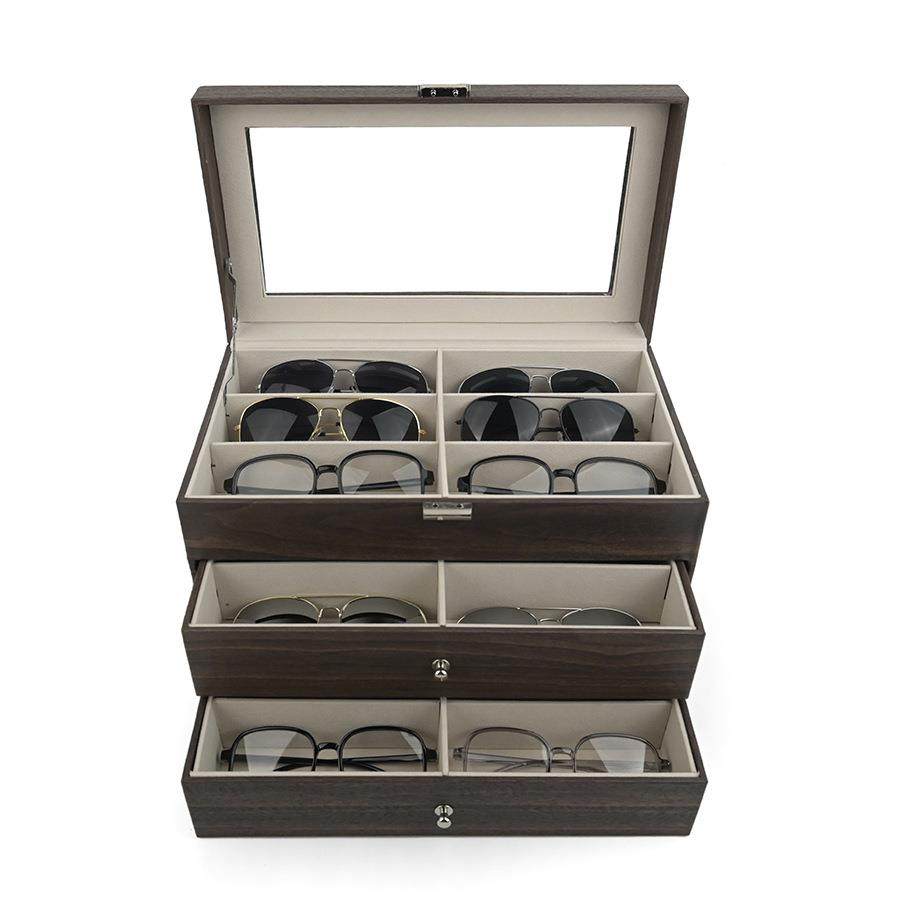 镜EZX厂家现货18式位皮质眼镜盒太阳墨盒镜收纳盒抽屉透明子包装,包装,首饰包装,淘宝优惠券,粉丝福利购,淘宝优惠卷