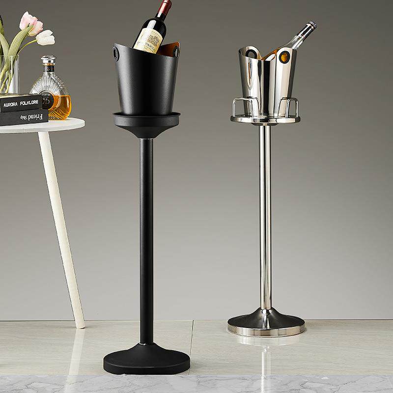 冰酒架桶豪香槟桶架不锈奢华立式BTJ-12冰钢桶连架冰粒桶华带脚架