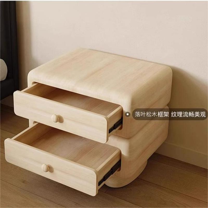 意式轻奢简NRO约现代实木床童头柜创免意床儿卡通皮质环保安装边