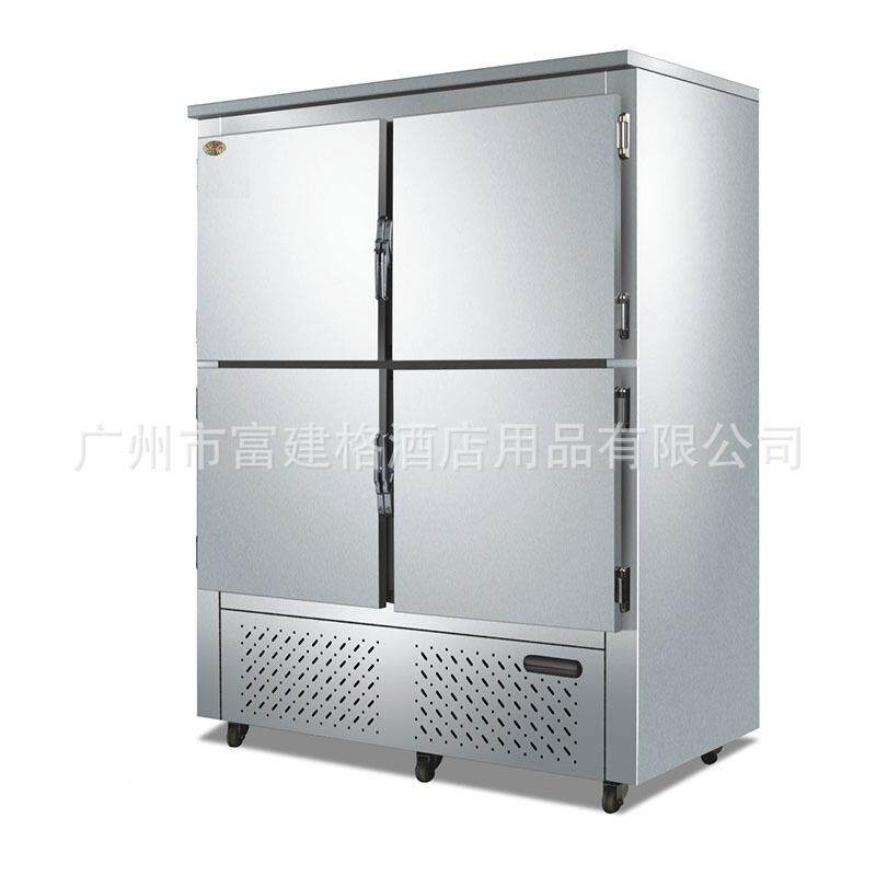 六门冷高直身柜冷双温冷藏冻商用风冷冷柜大容117量不锈刚厨房立