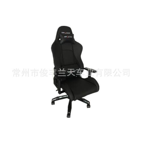 黑色经典电竞座可椅带靠枕舒公HJ-001适躺可调节办座椅用家透气电