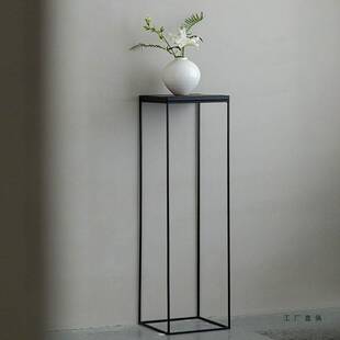 手工铁艺花架落地置物架创意装饰空间茶室摆件新中式花几边几架