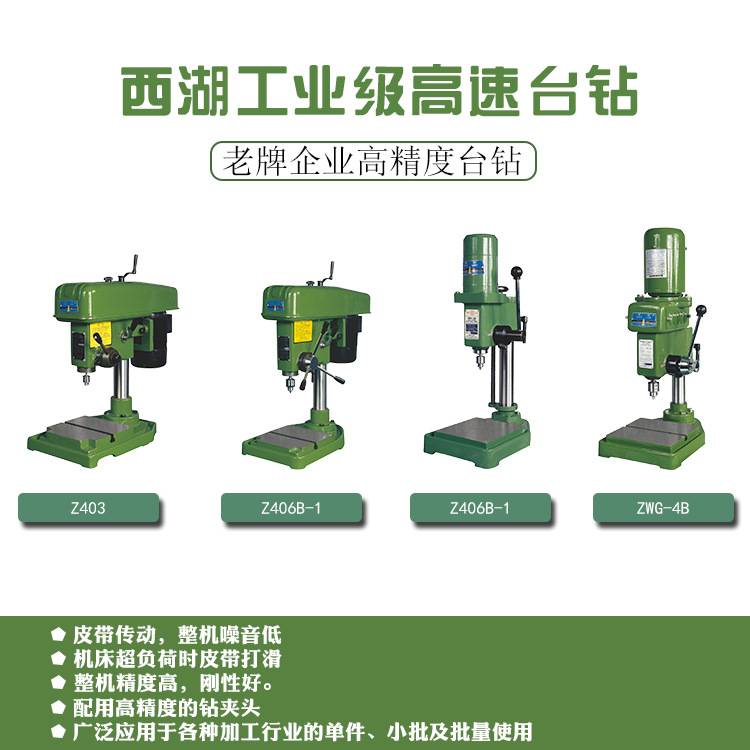 西湖台钻380W三相台式钻孔机ZWG-4BZ403ZWG-4A钻床电机电动大功率