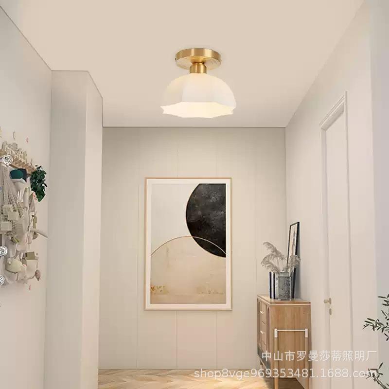 中古奶油LD273玄衣关过道l灯全光谱入户全铜走廊灯简约帽E间阳台