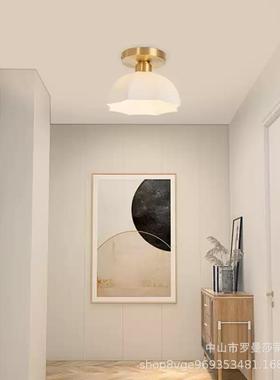 中古奶油LD273玄衣关过道l灯全光谱入户全铜走廊灯简约帽E间阳台