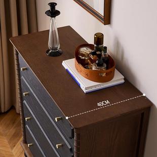 小户型卧室美收纳储物柜床尾置玄 804关木四斗柜式 复古法式 实SMYS