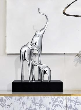 招家财大象摆件客设厅电视柜玄关酒柜饰桌面摆轻奢高档居装工ST08