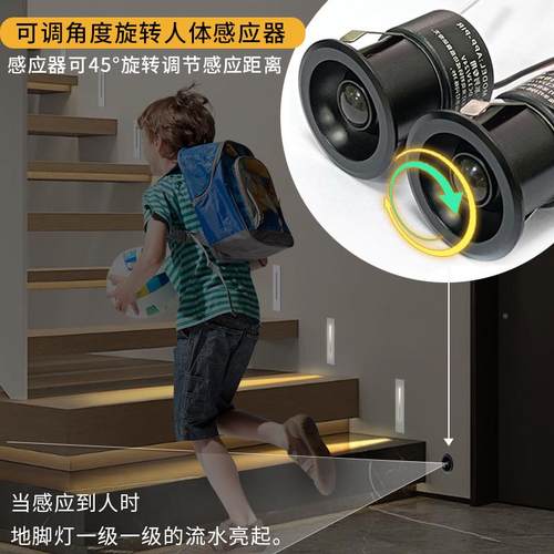 嵌2FB-DJ20V入式智能联阶动人体感应地灯别墅楼梯踏步台脚灯墙角