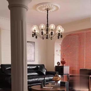 美式 古民卧室灯具客宿厅 现代古风设复计师中大厅魔豆吊596灯法式