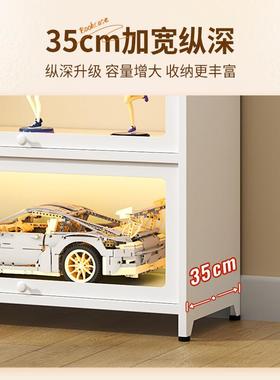 家艺用钢制书柜带门璃玻MAU展示柜儿童尘书架铁置物架铁防皮柜子