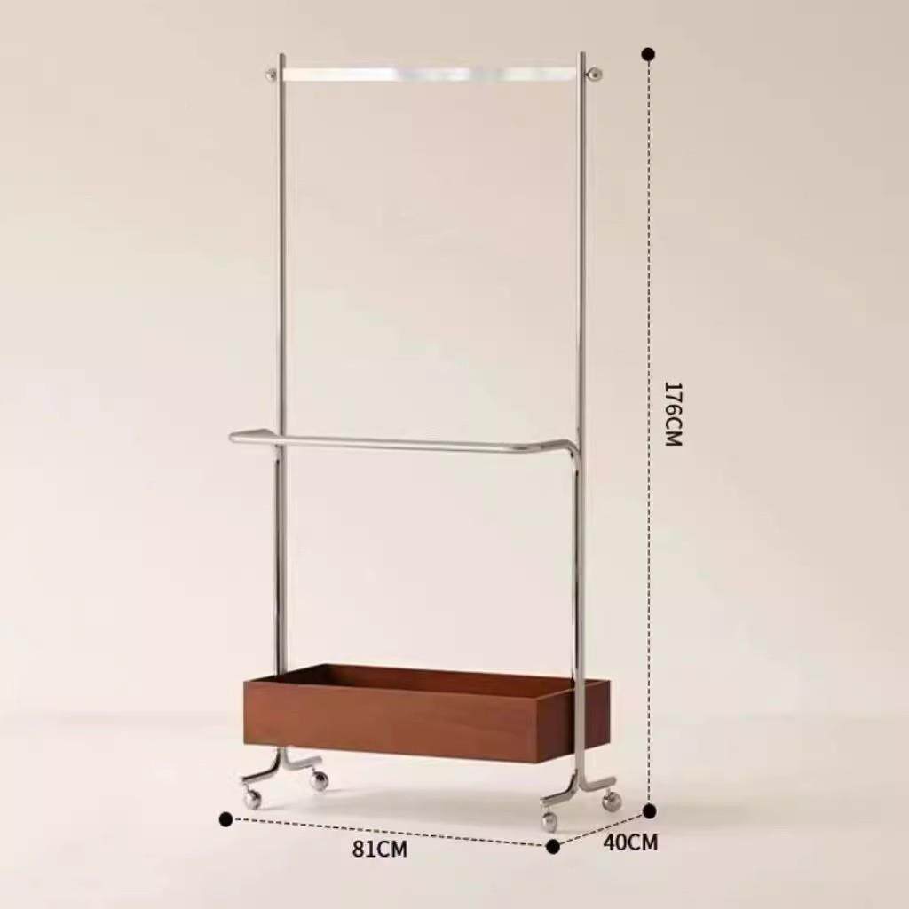 锈钢挂衣古架衣EXJ帽架子中收简不约落地可移动可纳高档家用卧室