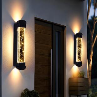 ?3305户外防水水壁灯子室外露台气别墅大门花园柱晶轻奢泡水晶上