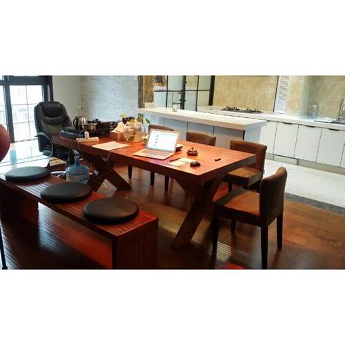 简约桌现代复古公实木店餐桌酒餐椅办桌酒吧桌酒店桌TX0998餐厅餐