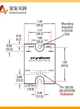 crydom快达固态继电器84140200面板安装控制电压4-15VDC电流40A