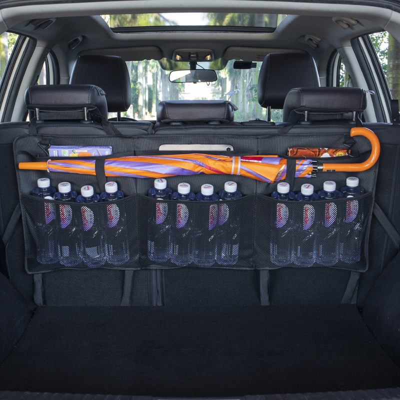 汽车座椅后背收纳袋车载靠背置物袋架后备L箱挂袋车内后排储物网