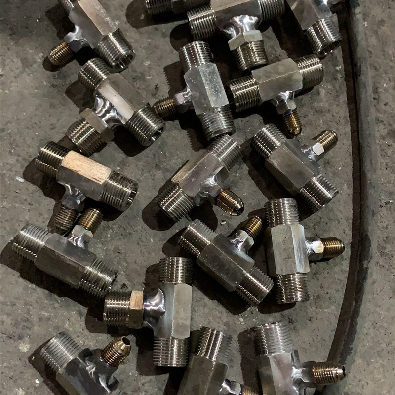 杜瓦瓶三通低温软管对接头爆破山专用G三通开山三通低温软管接三