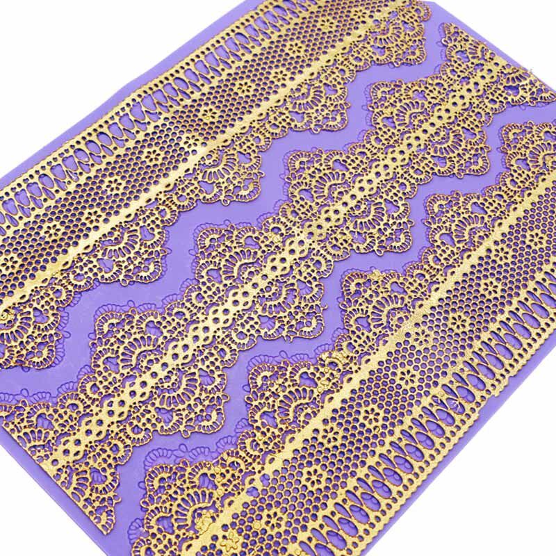 翻糖蕾丝垫 花边硅胶垫 蛋糕花边装饰蕾丝模具 硅胶翻糖模 烘焙