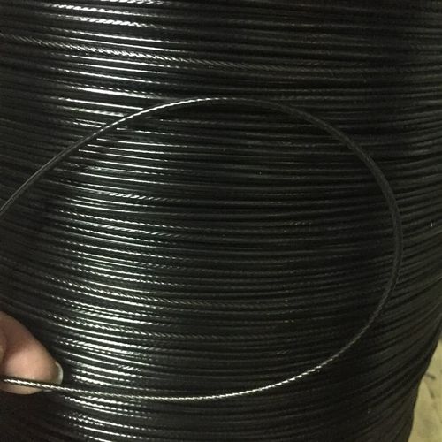 304不锈钢黑色包胶钢丝绳广告吊绳大棚拉绳晾R衣绳海钓线挂画绳