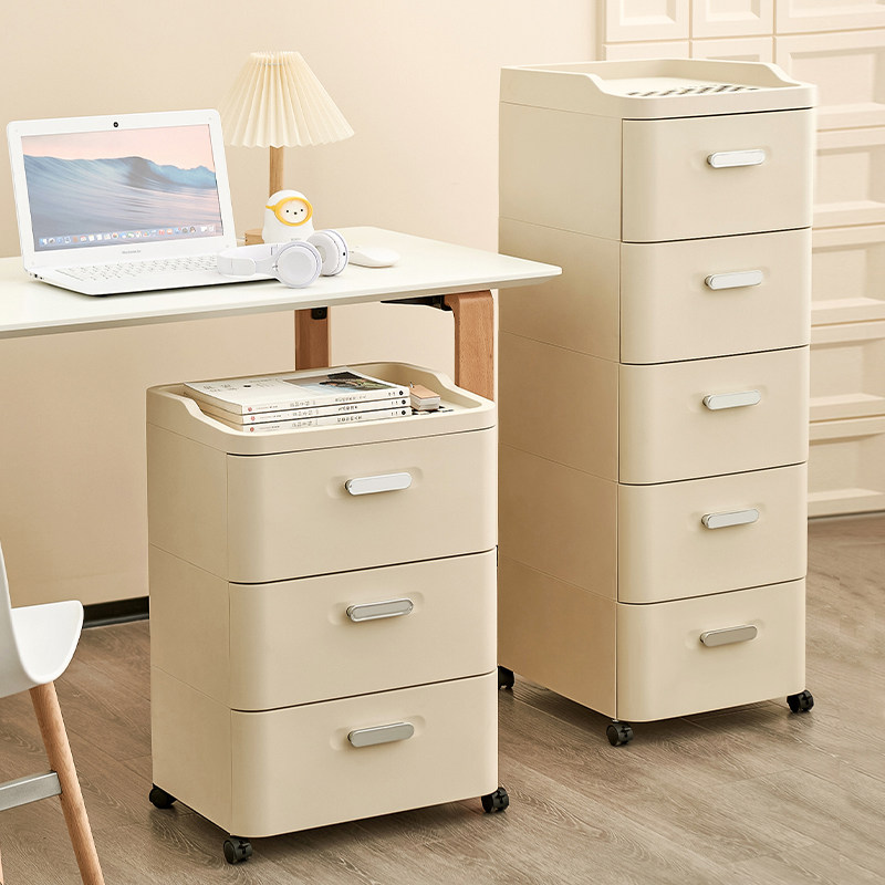 书桌写字台桌下收纳柜抽屉式储物五斗柜办公室置物柜可移动文件柜