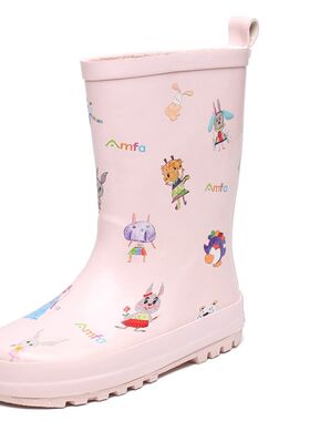 儿童高档粉色黑色n迷彩色涂鸦男孩女孩橡胶雨鞋水鞋雨靴
