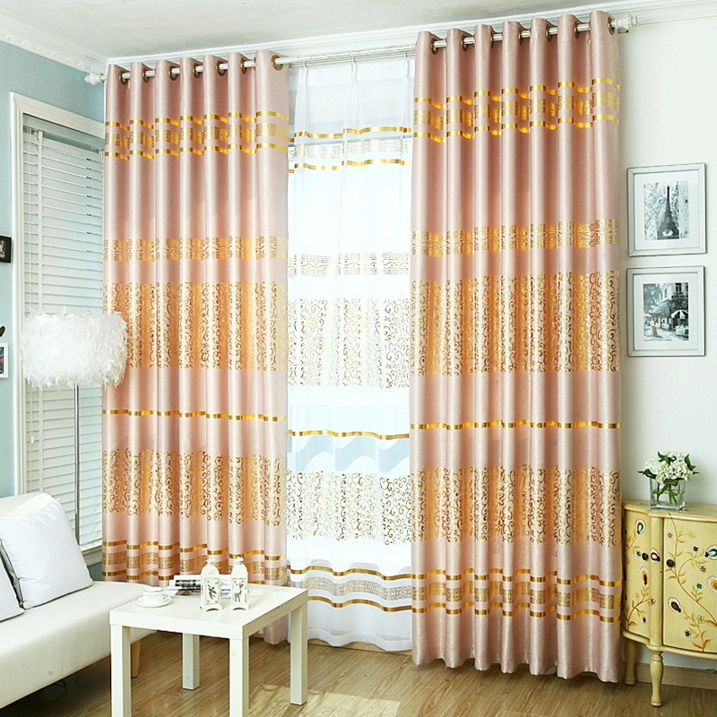 欧式窗帘布成品全遮光简约现代卧室新婚温馨奢华客厅落地窗桃红色