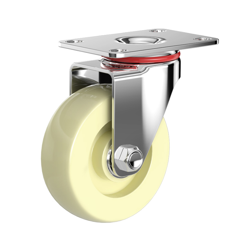 3寸万向轮轮子重型尼龙脚轮4/5/6/8寸工业定向小手推车平板车滑轮