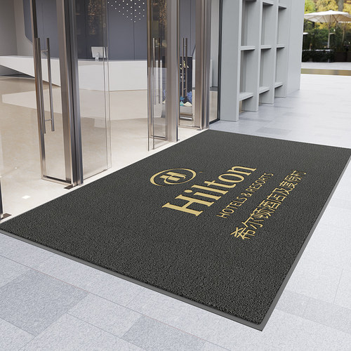 办公室门口地毯公司进门欢迎光临脚垫印字酒店商用地垫门垫印logo