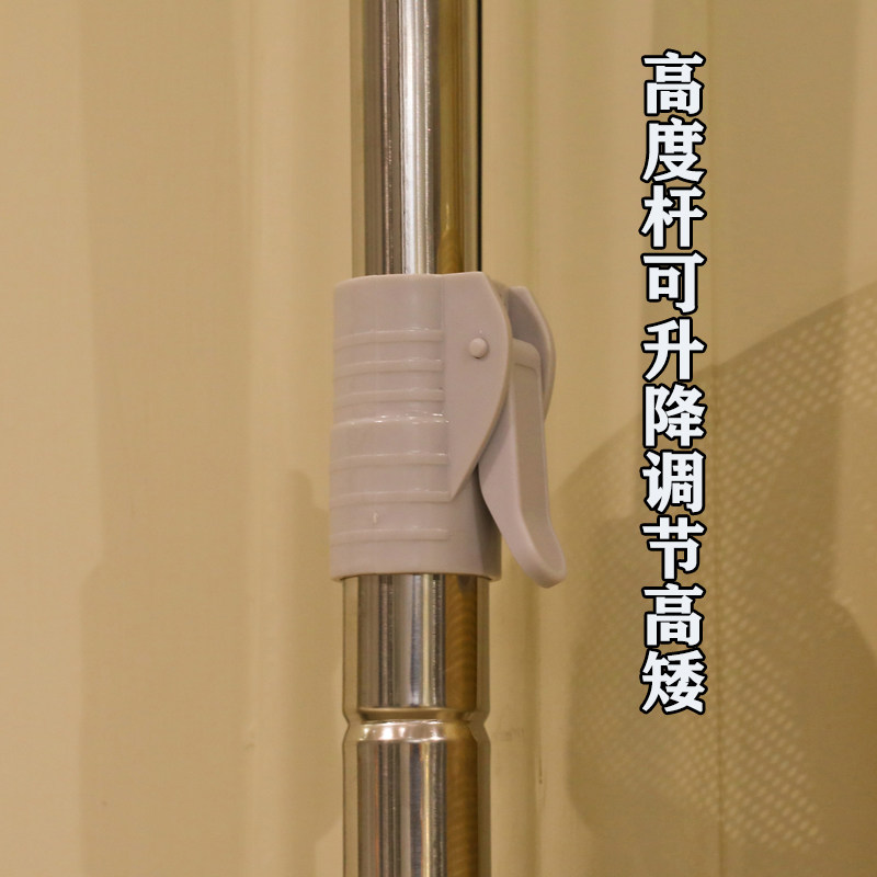 蚊帐配件单支架u型铝合金轨道式导轨架子落地加粗厚弯头单买杆子