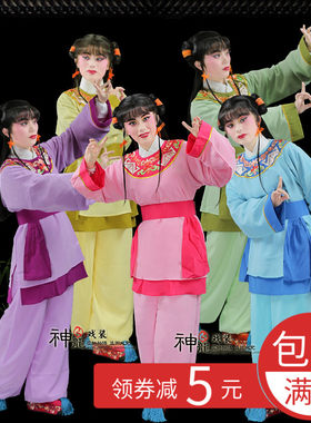 戏曲演出古装e戏服 越粤剧服装小孩娃娃衣 银心四九圆领镶边书童
