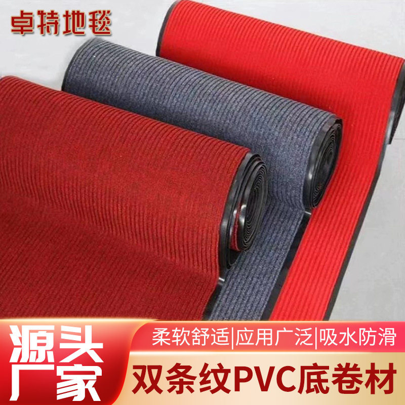 商用室外入户门双条纹地毯户外刮泥防滑垫脚垫公司门口进门地毯