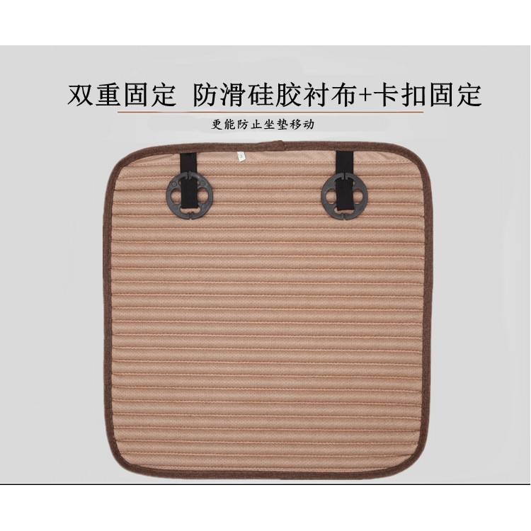 亚麻汽车坐垫单片小方垫四季通用养生夏季凉垫汽车座垫无靠背单垫
