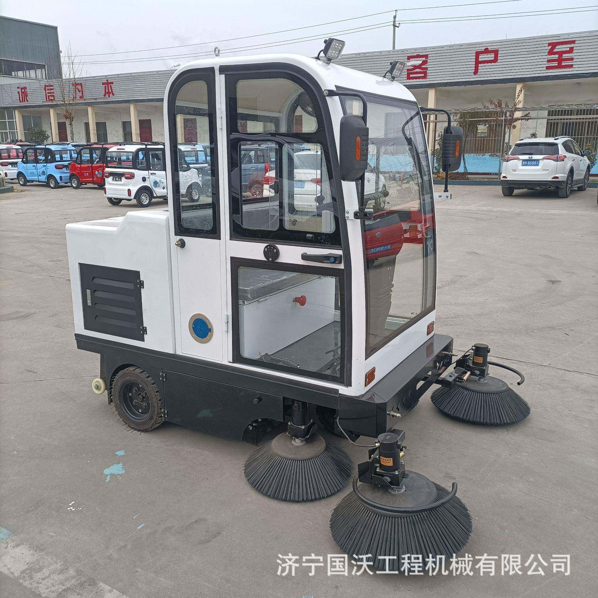 全封闭五刷清扫车工小路面扫地机作视动频电866扫区路机图片