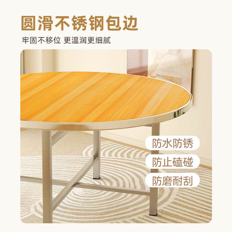 餐桌家大圆桌C11111人面板转盘可折叠圆形桌1酒店食堂用饭店015聚