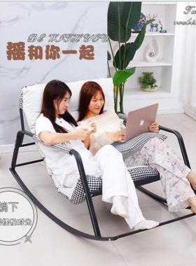 轻懒人摇椅网摇红阳台家用可坐午休瑶双人摇椅椅沙奢可躺高发档网