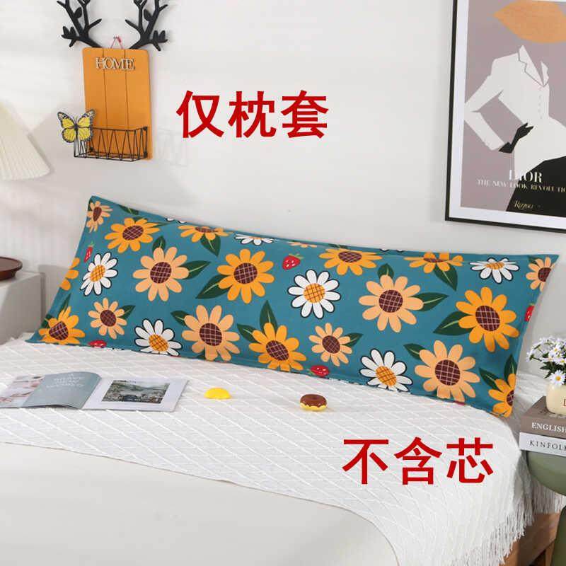 ll印粗布双枕套情长枕套花1.3/1.6/1bbf35888.9侣米棉加厚加密人