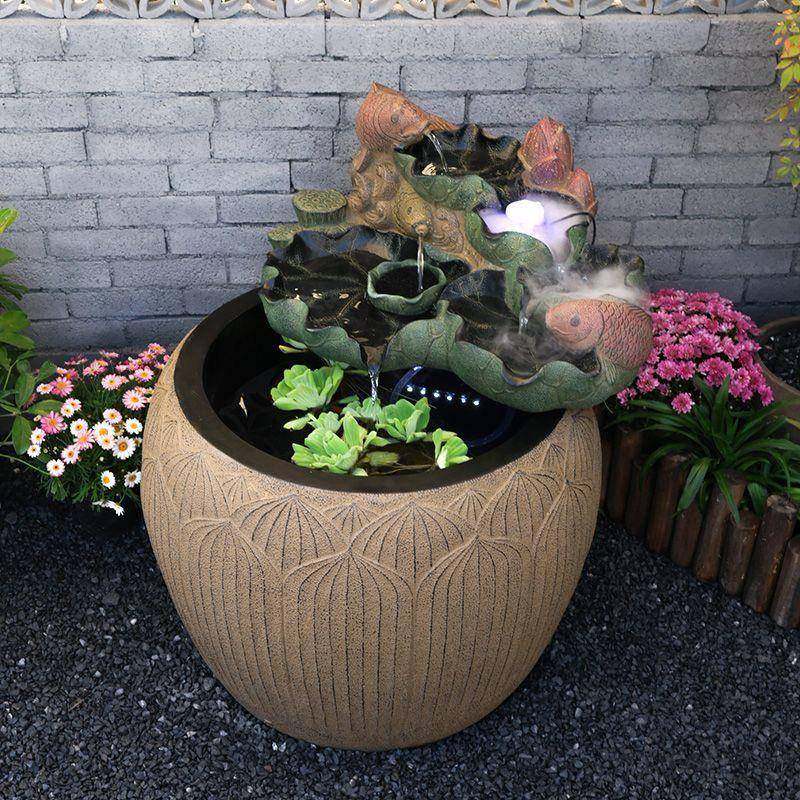 流水摆件户观外池庭院池循环水DFM鱼景院子招财装饰造景鱼缸喷泉,家居饰品,流水摆件,淘宝优惠券,粉丝福利购,淘宝优惠卷