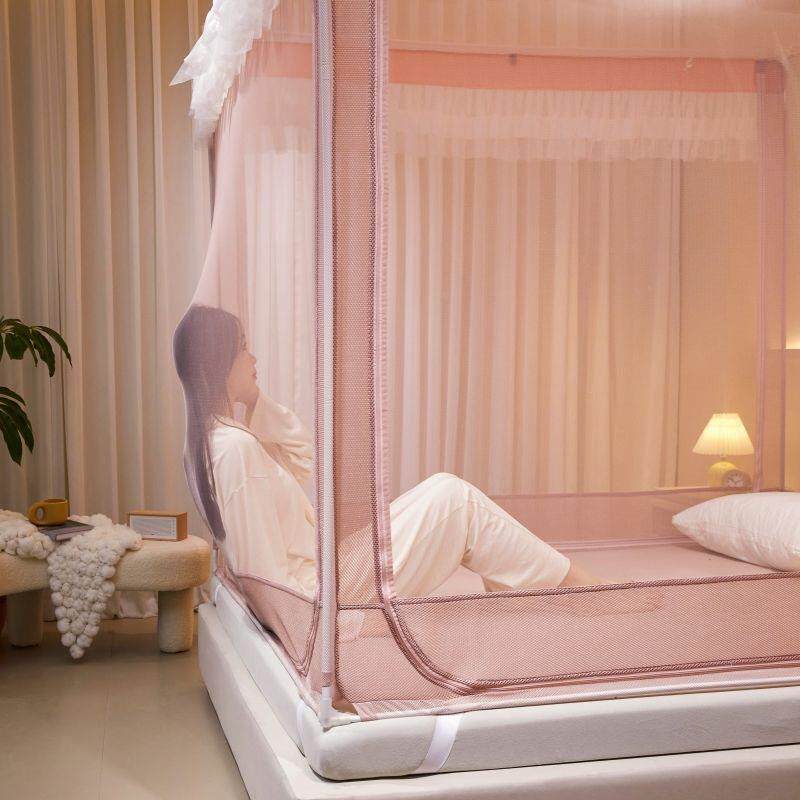 儿蚊帐20285新JVQ款家用卧防摔底婴童1米乘室2米x2米2的大床蚊帐