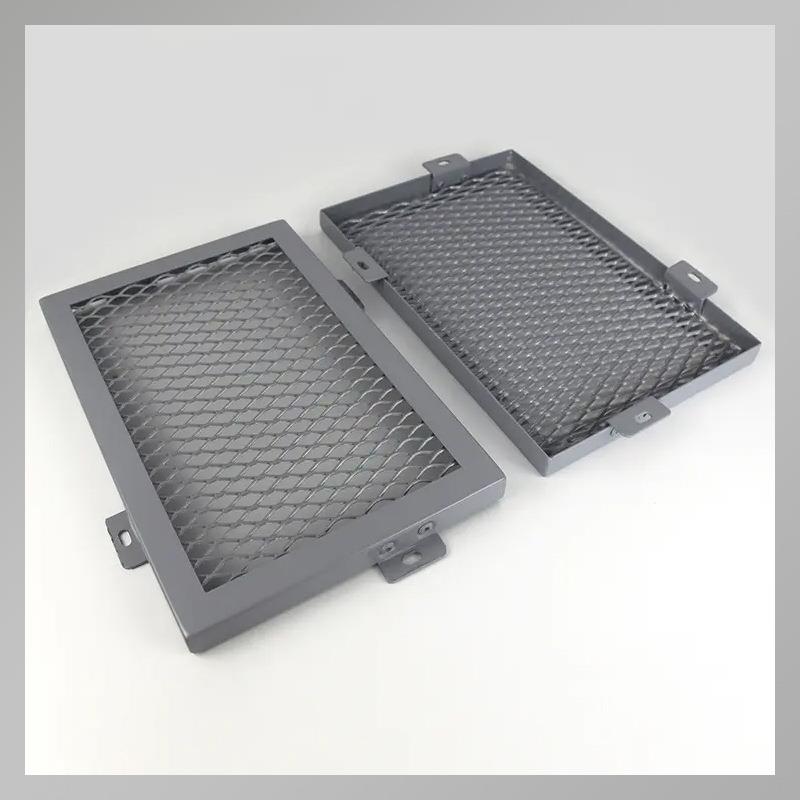 室内学校吊顶防网护拉铝单板天吊花顶勾SKZ搭式网格边折菱形铝网